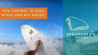 Product video of the Appleflap noseless: For control in high wind and big waves!