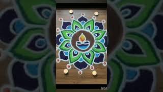 #beautiful rangolidesignwithdots #Rangolidesign #Rangoli #muggulu #kolam #colourrangoli
