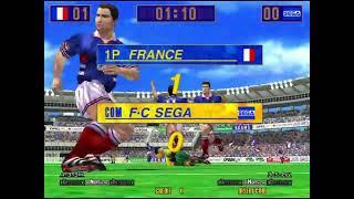 VIRTUA STRIKER 2 version 98 SEGA - 1998 arcade retrogame longplay . France walkthrough