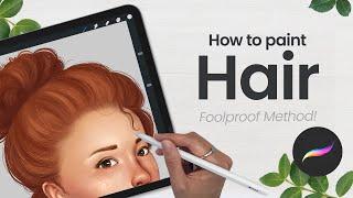 How To Draw Hair • Procreate Tutorial • Foolproof Method!