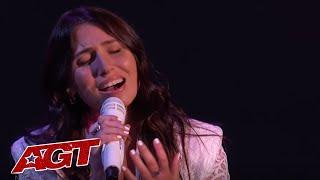 Heidi Klum's Golden Buzzer Lily Meola Performs EMOTIONAL Original Song on AGT Semifinals