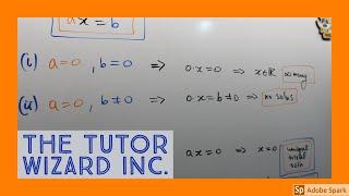 Linear Algebra I - 1.2.1 - One Equation in One Unknown