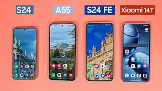 Samsung S24 FE vs Xiaomi 14T vs S24 vs A55 Battery Test