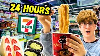 24 Hours Eating ONLY Korean Convenience Store Food!