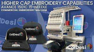 Enhanced Avance 1501C | A Commercial Embroidery Machine Designed to Improve Cap Embroidery