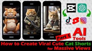 How to Create Viral Cute Cat Shorts for Massive Views  | Turn AI Learning to Earning |  Part 1