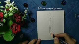 Arabic Calligraphy for Beginners ( Thuluth course)| How to write "Alif" with double pencil.