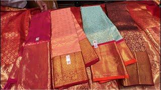 Chickpet Bangalore wholesale silk sarees||Single saree courier available