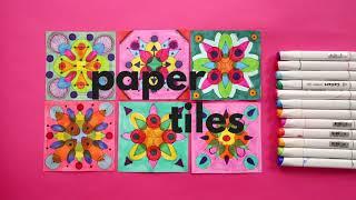 Paper Tiles: A Geometric Art Project Featuring Symmetry