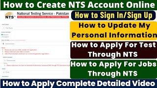 NTS Account Creation Complete Registration Guide | How to Create NTS Account | NTS Jobs Online Apply