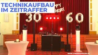 DJ Technik Aufbau im Zeitraffer | Rosensaal Bad Nauheim | DJ Setup Timelapse DJ Mike Hoffmann