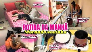  ROTINA MATINAL( fiz receitinha) MORANDO SOZINHA #morandosozinha #rotinamatinal