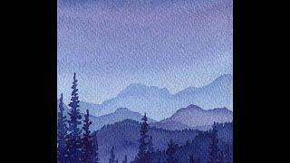 Atmospheric Perspective Exercise in Watercolor