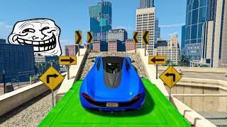 CARRERA TROLL! NO VEO LAS FLECHAS!! - GTA 5 ONLINE