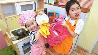 食玩汉堡薯条 過家家角色扮演 廚房遊戲 亲子互动 短剧糖果~Pretend Play Cute Kitchen Restaurant Toy Cooking Food Kids Playset