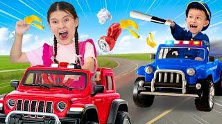 BooTiKaTi pretend play Funny Police Chase Adventure & Learn Good Habits about Protecting Environment