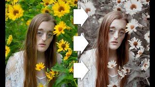 portrait editing tutorial - turn color to white (ادیت رنگ و نور)