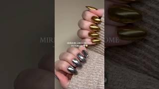 MIRROR CHROME TUTORIAL🪩 at-home nail essentials are linked in Amazon storefront in ‘Nails at Home’