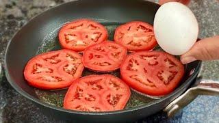 3 eggs for 1 tomato! Quick breakfast in 5 minutes  The recipe is simple and delicious