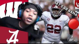 Justin Reacts To Wisconsin Vs Alabama Game **17 Year Old Going Crazy**