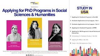 PhD Applications to Social Sciences and Humanities| Study in USA Series | Ep 5