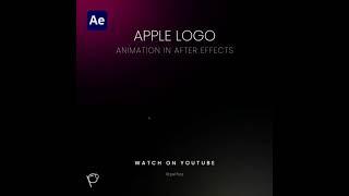 Apple Logo Animation in after effects #aftereffects #microinteractions https://youtu.be/Cl6y9vln0LQ