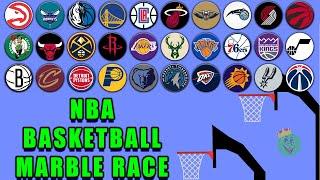 NBA Basketball Marble Race in Algodoo \ Marble Race King