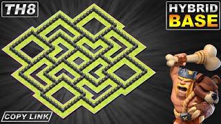 NEW BEST TH8 HYBRID Base 2020!! COC TH8 Base with Copy link - Clash of Clans