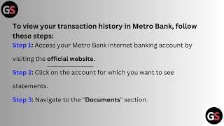 How To See Your Transaction History In Metro Bank (How To View Transaction History On MetroBank)