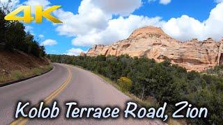 4K Scenic Drive up Kolob Terrace Road - Zion National Park, Utah - Relaxing Music with Drive