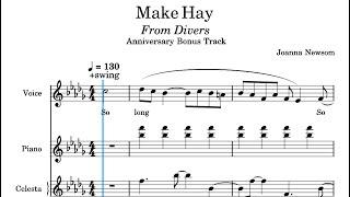 “Make Hay” (full score) Joanna Newsom piano tutorial by bjorksdottir