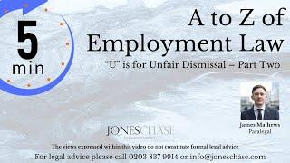 nes Chase Employment Lawyers - "U" is for Unfair Dismissal – Part Two