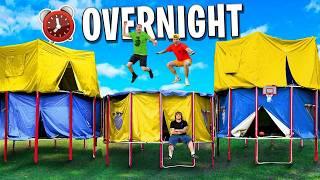 Overnight in 6 Micro Trampoline Houses!