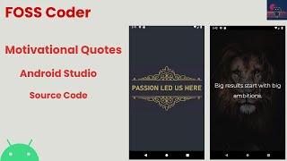 Motivational Quotes Android App || Source Code || FOSS Coder