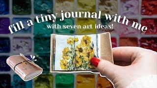 Fill a tiny journal with me! (seven mini paintings) ⭐