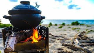 OVERNIGHT SOLO CAMPING ON THE BEACH // YOLER STOVE