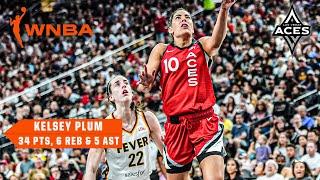 HIGHLIGHTS from Kelsey Plum's HUGE 34-point game vs. Caitlin Clark & Fever | WNBA on ESPN