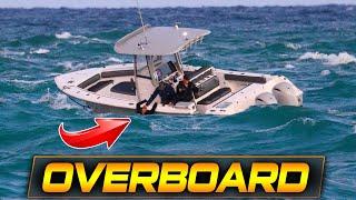 MAN GOES OVERBOARD IN A ROUGH HAULOVER INLET !! BOAT ZONE