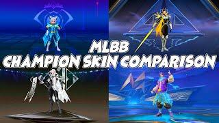 MLBB ALL CHAMPION SKIN COMPARISON M1 M2 M3 M4