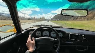 POV - 1997 Porsche 993 4S - Leaving St Moritz to Italy