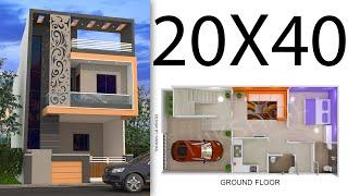 800sqft house design 20X40 House plan by nikshail