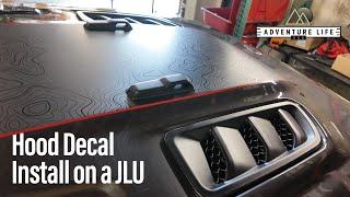 Blacking Out My Jeep Hood! Adventure Life USA Black-on-Black Hood Graphic Install