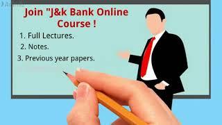 J&K Bank Online Course 2018-19 !