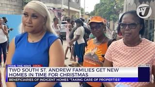 2 South St. Andrew Families get New Homes in time for Christmas | TVJ News