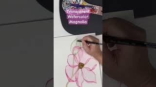 Simple Transparent Watercolor Magnolia