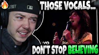 FIRST TIME HEARING 'Journey - Don't Stop Believing LIVE 1981' | GENUINE REACTION