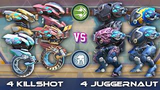 4 Killshot vs 4 Juggernaut - Who wins? - CPC, DeathMatch Gamemode - Mech Arena