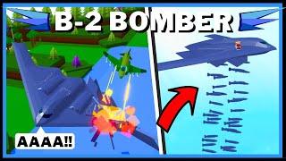 Destructive B-2 SPIRIT BOMBER! (1,000,000 CARPET BOMBING) In Build A Boat For Treasure ROBLOX