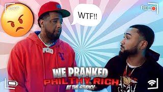 We PRANKED @PHILTHYRICH at the studio (GOT HIM GOOD)