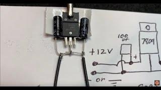 How to Drop 12 Volts to 9 Volts  DC using 7809 Regulator ( Do It Yourself )